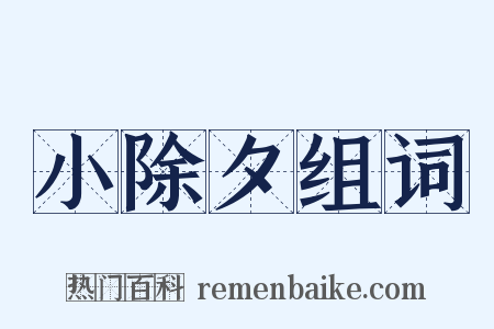 小除夕组词是什么意思的图片